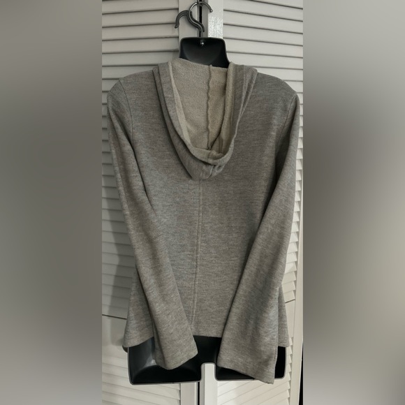 Miss Chievous gray fleece sweatshirt button front double breasted jacket - Picture 4 of 7